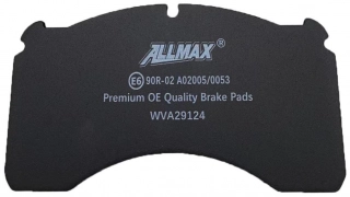 Комплект диск. колодок VOLVO/ROR 205x102x27 Meritor DX195 29124STD ALLMAX