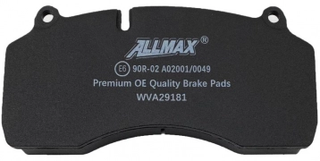 Комплект дисковых колодок 210x92x30 Haldex DB19 ALLMAX 29181STD