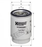 Фильтр топливный сепаратор MAN TGA/TGX HENGST H398WK