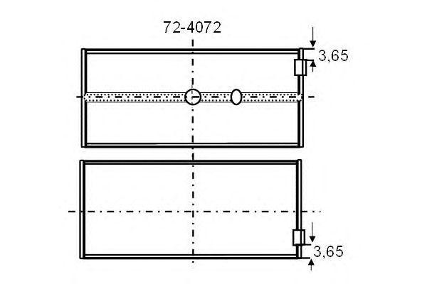 вкладыши коренные пара STD (7x) Scania 4Serie 124 DC/DSC/DT12 4V Euro2/3 GLYCO 724072STD