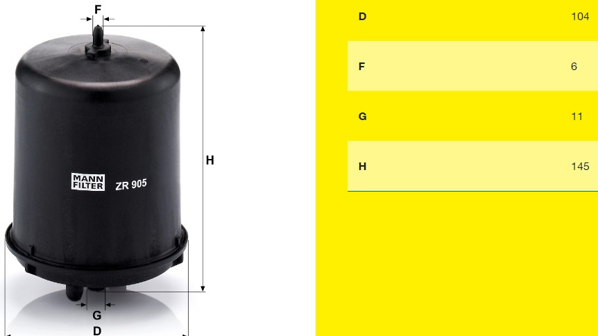 Фильтр центрифуги для грузовиков DAF СF85 и XF105 Mann-Filter ZR905z